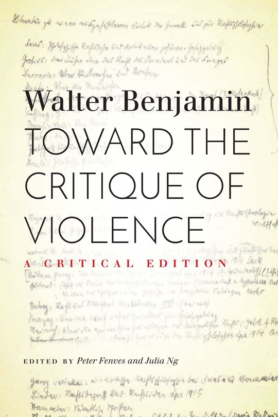 Front cover_Toward The Critique Of Violence