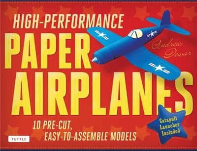 High-Performance Paper Airplanes Kit: 10 Pre-cut, Easy-to-Assemble Models: Kit with Pop-Out Cards, Paper Airplanes Book, & Catapult Launcher: Great for Kids and Parents!