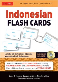 Indonesian Flash Cards: Learn The 300 Most Common Indonesian Words With All Their Derived Forms (audio Cd Included)