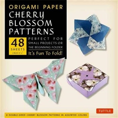 Front cover_Origami Paper- Cherry Blossom Patterns Large 8 1/4 48 sh