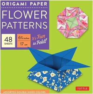 Front cover_Origami Paper - Flower Patterns - 6 3/4 Size - 48 Sheets