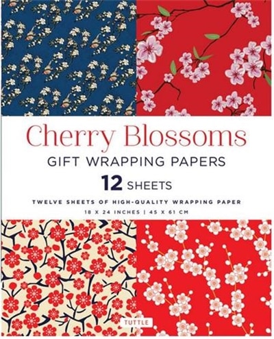 Cherry Blossoms Gift Wrapping Papers - 12 Sheets: 18 x 24 inch (45 x 61 cm) Wrapping Paper