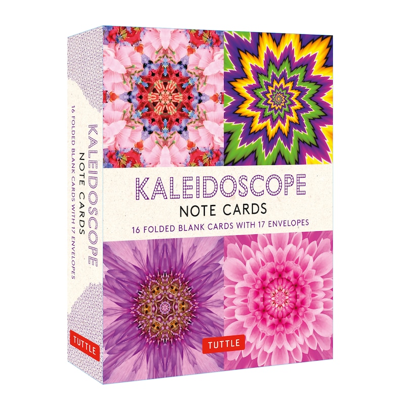 Kaleidoscope, 16 Note Cards: 16 Different Blank Cards with 17 Patterned Envelopes in a Keepsake Box!