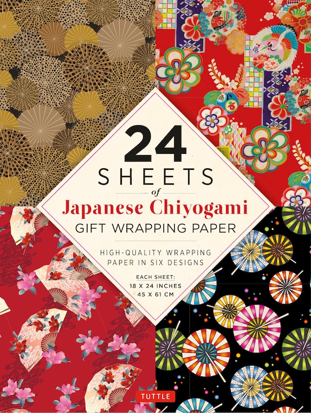 Front cover_24 Sheets Of Chiyogami Patterns Gift Wrapping Paper