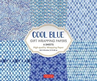 Front cover_Cool Blue Gift Wrapping Papers - 6 sheets