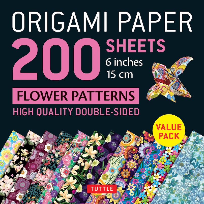 Front cover_Origami Paper 200 sheets Flower Patterns 6 (15 cm)