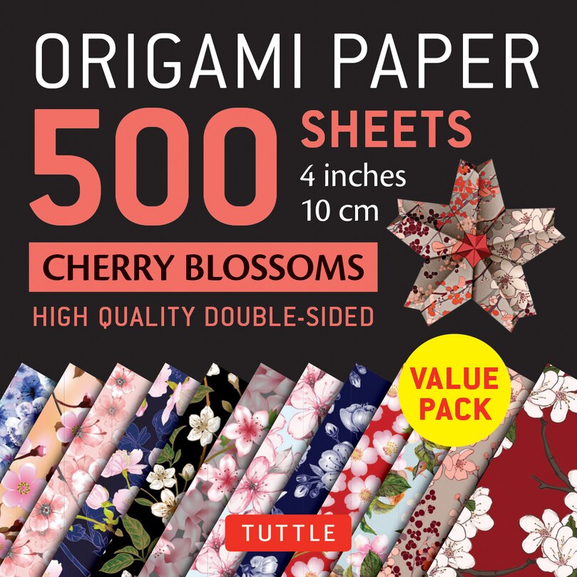 Origami Paper 500 sheets Cherry Blossoms 4 (10 cm): Tuttle Origami Paper: Double-Sided Origami Sheets Printed with 12 Different Illustrated Patterns