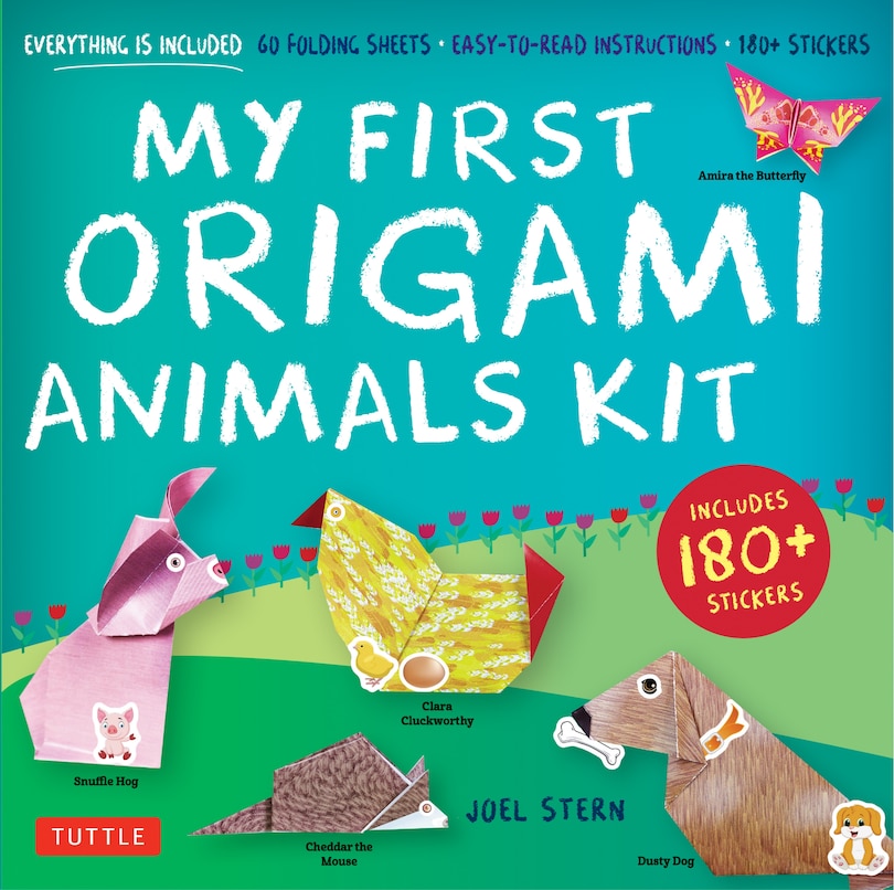 My First Origami Animals Kit: Everything Is Included: 60 Folding Sheets, Easy-to-read Instructions, 180+ Stickers