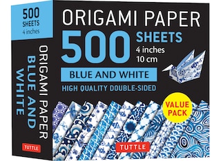Couverture_Origami Paper 500 sheets Blue and White 4 (10 cm)