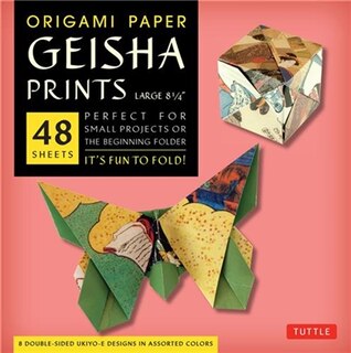 Front cover_Origami Paper Geisha Prints 48 Sheets X-Large 8 1/4 (21 cm)