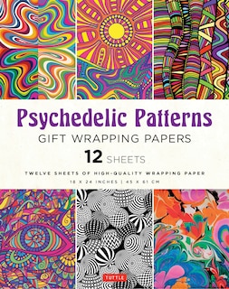 Front cover_Psychedelic Patterns Gift Wrapping Papers - 12 sheets