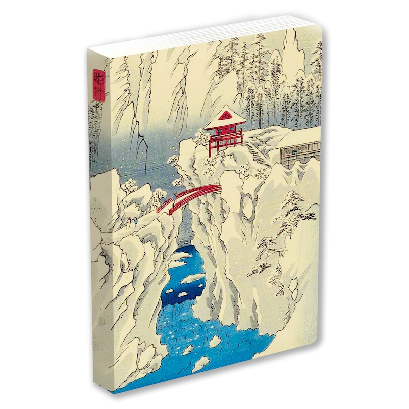 Front cover_Hiroshige Snow on Mt Haruna Dotted Hardcover Journal