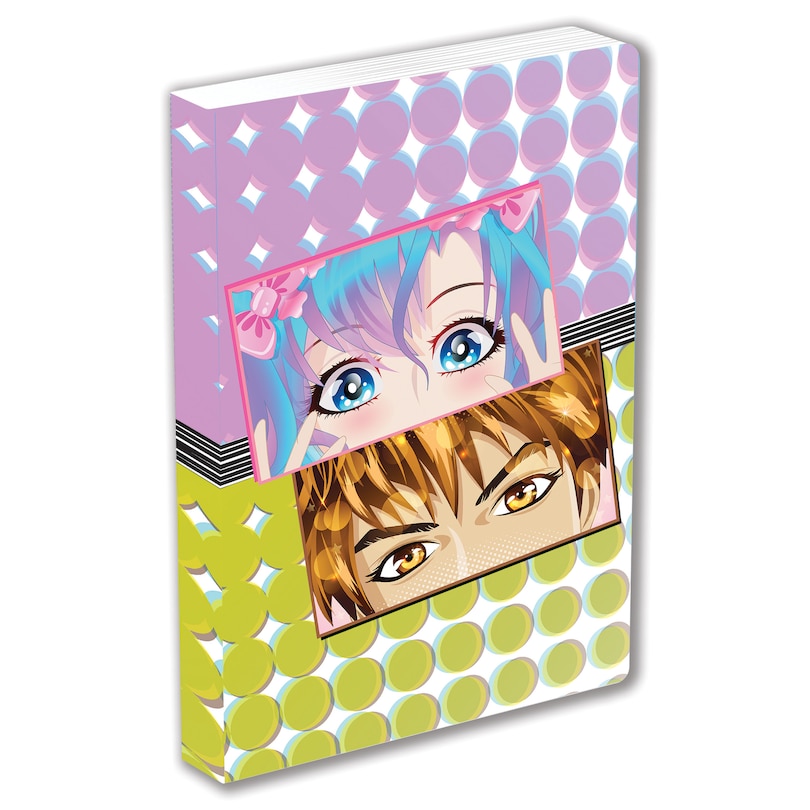 Front cover_Manga Eyes Dotted Paperback Journal