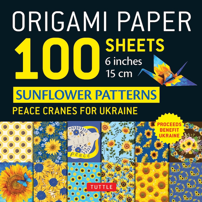 Front cover_Origami Paper 100 Sheets Sunflower Patterns 6 (15 cm)
