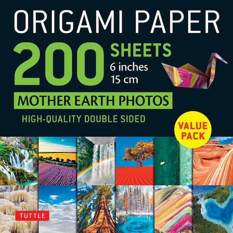 Front cover_Origami Paper 200 sheets Mother Earth Photos 6 (15 cm)