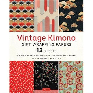 Front cover_Vintage Kimono Gift Wrapping Papers - 12 sheets