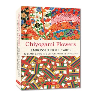 Couverture_Chiyogami Flowers Embossed Note Cards - 12 Cards