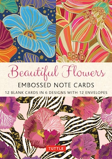 Front cover_Beautiful Flowers, 12 Embossed Note Cards