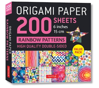 Front cover_Origami Paper 200 sheets Rainbow Patterns 6 (15 cm)
