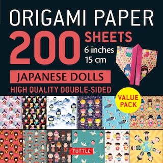 Front cover_Origami Paper 200 sheets Japanese Dolls 6 (15 cm)