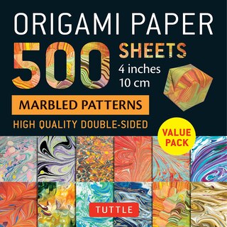 Front cover_Origami Paper 500 sheets Marbled Patterns 4 (10 cm)
