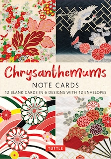 Chrysanthemum, 12 Note Cards: 12 Blank Cards in 6 Lovely Designs (2 each) with 12 Patterned Envelopes