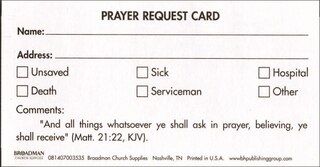 Front cover_Prayer Request Card (Package of 100)