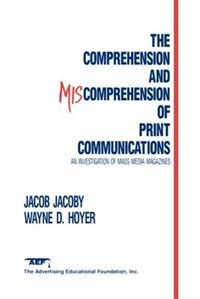 Couverture_The Comprehension And Miscomprehension Of Print Communication