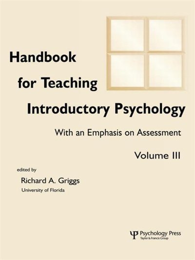 Front cover_Handbook For Teaching Introductory Psychology