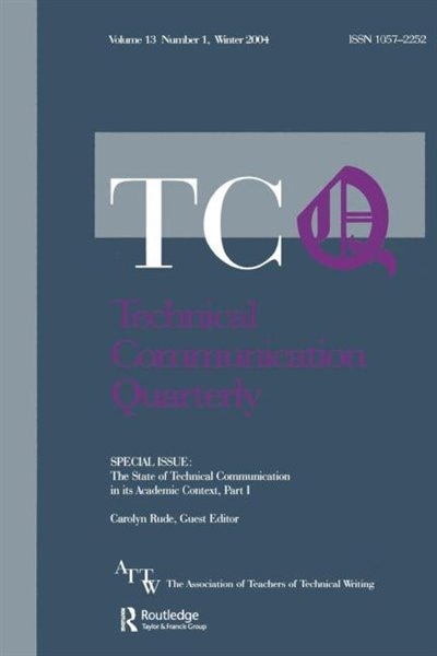 Front cover_The State of Technical Communication in Its Academic Context