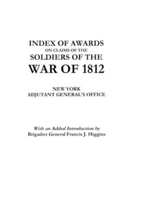 Front cover_Index of Awards on Claims of the Soldiers of the War of 1812