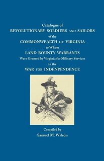 Front cover_Catalogue of Revolutionary Soldiers and Sailors of the Commonwealth of Virginia