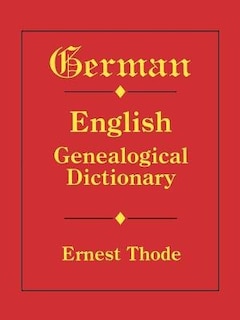 Front cover_German-English Genealogical Dictionary