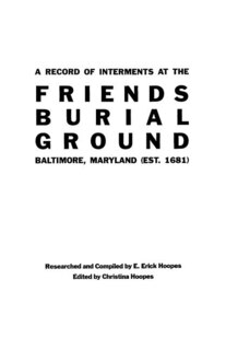 Couverture_Record of Interments at the Friends Burial Ground, Baltimore, Maryland