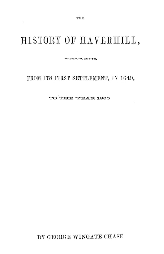 Front cover_History of Haverhill [Massachusetts]
