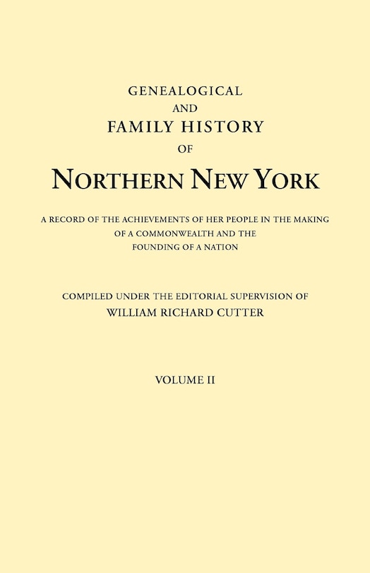 Couverture_Genealogical and Family History of Northern New York. a Record of the Achievements of Her People in the Making of a Commonwealth and the Founding of a