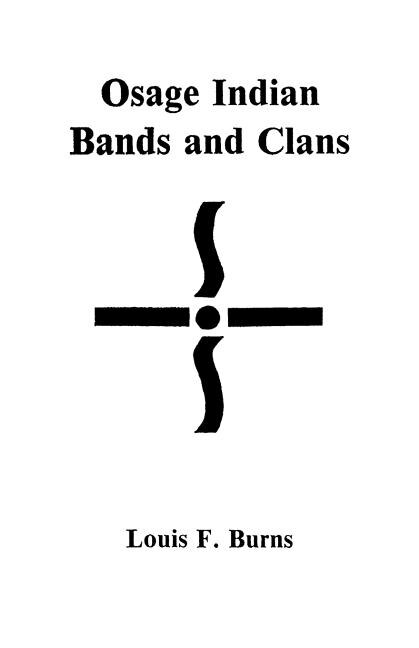 Front cover_Osage Indian Bands and Clans