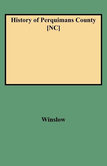 Front cover_History of Perquimans County [Nc]