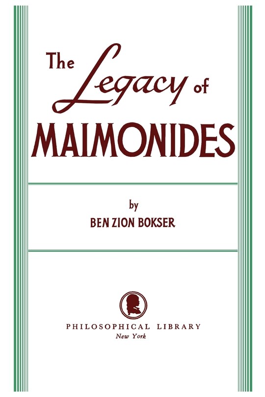 Front cover_Legacy of Maimonides