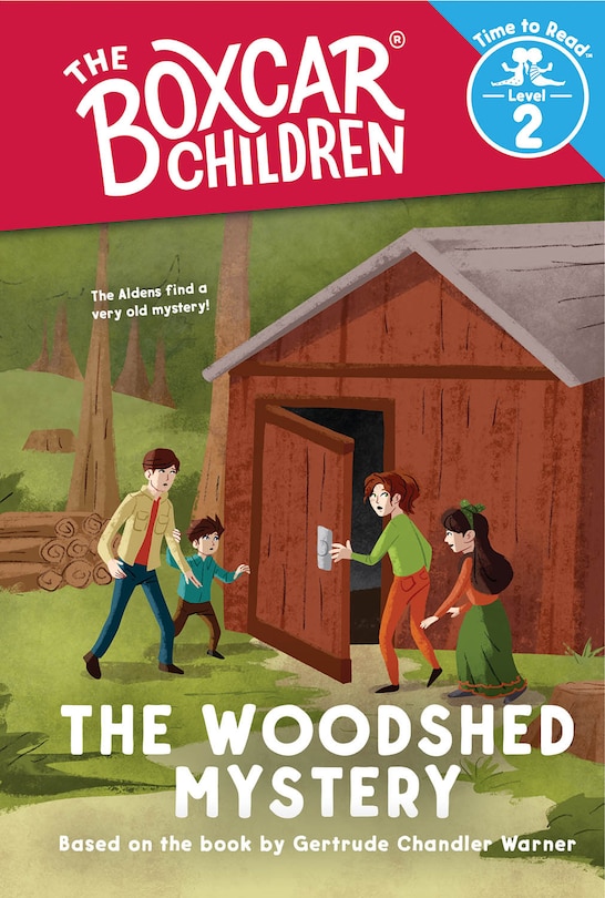 Front cover_The Woodshed Mystery (The Boxcar Children: Time to Read, Level 2)
