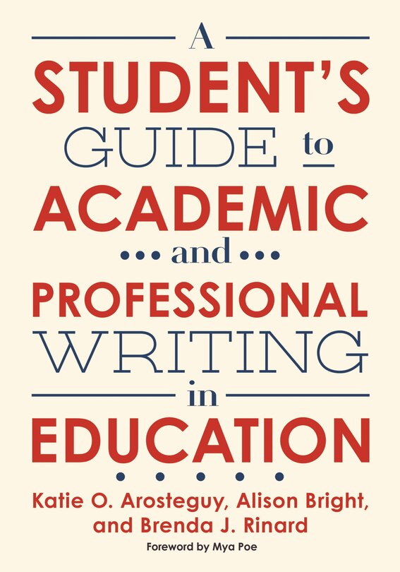 Front cover_A Student's Guide to Academic and Professional Writing in Education