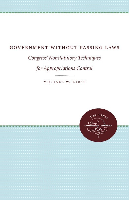 Front cover_Government Without Passing Laws