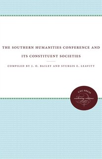 Front cover_The Southern Humanities Conference and Its Constituent Societies