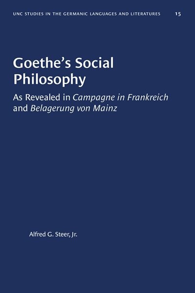 Front cover_Goethe's Social Philosophy