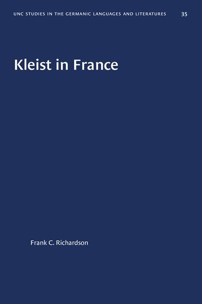 Front cover_Kleist In France