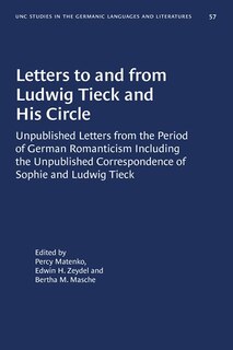 Couverture_Letters to and from Ludwig Tieck and His Circle