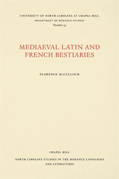 Front cover_Medieval Latin And French Bestiaries