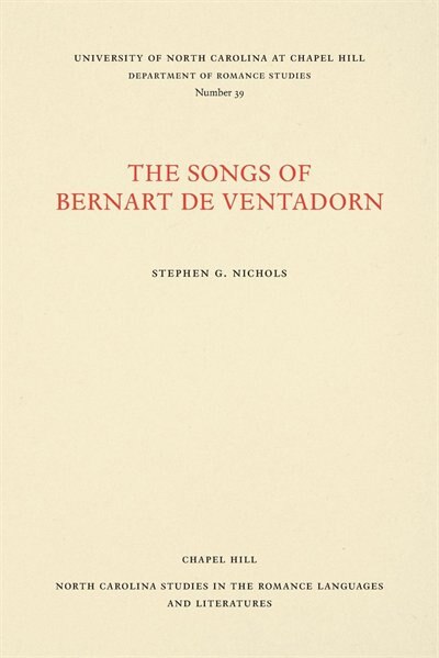 Front cover_The Songs of Bernart de Ventadorn