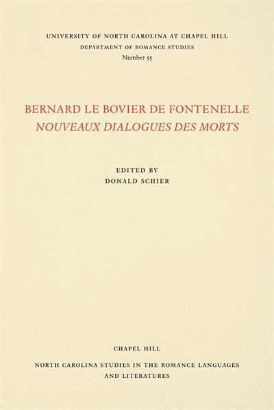 Couverture_Bernard Le Bovier De Fontenelle Nouveaux Dialogues Des Morts