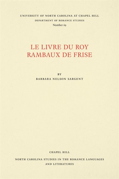 Front cover_Le Livre du Roy Rambaux de Frise
